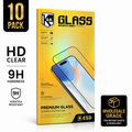 K&K Armor Premium HD Tempered Glass Screen Protector (10 Pack)