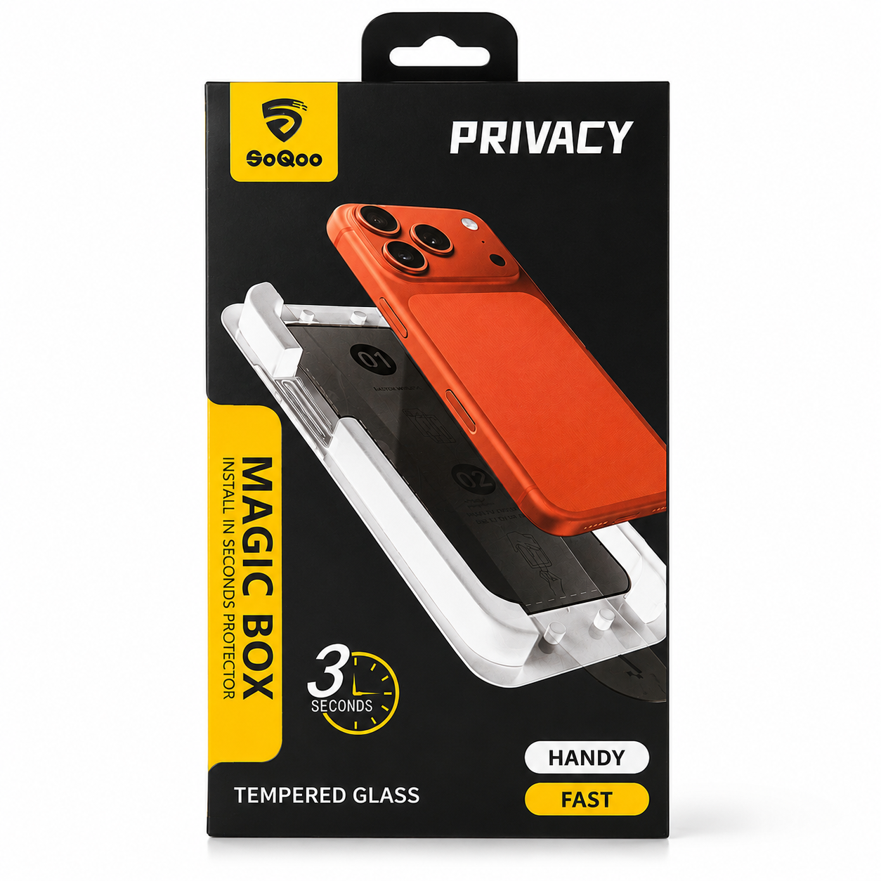SoQoo Magic Box Privacy Tempered Glass Screen Protector for iPhone 17e