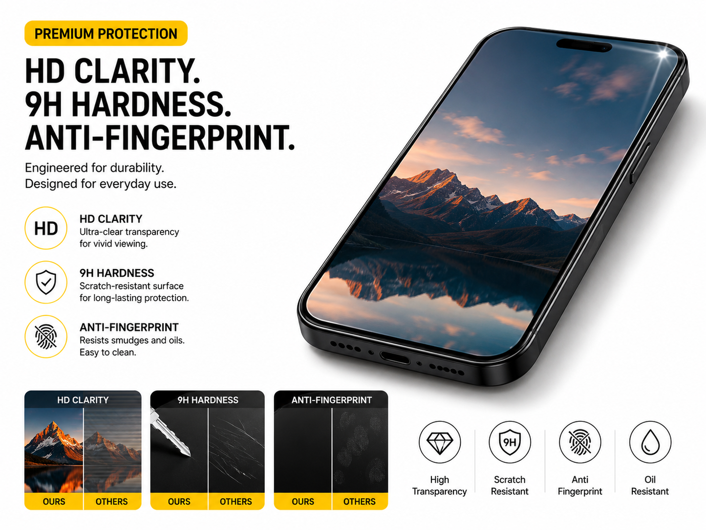 SoQoo Magic Box HD Tempered Glass Screen Protector for iPhone 16e