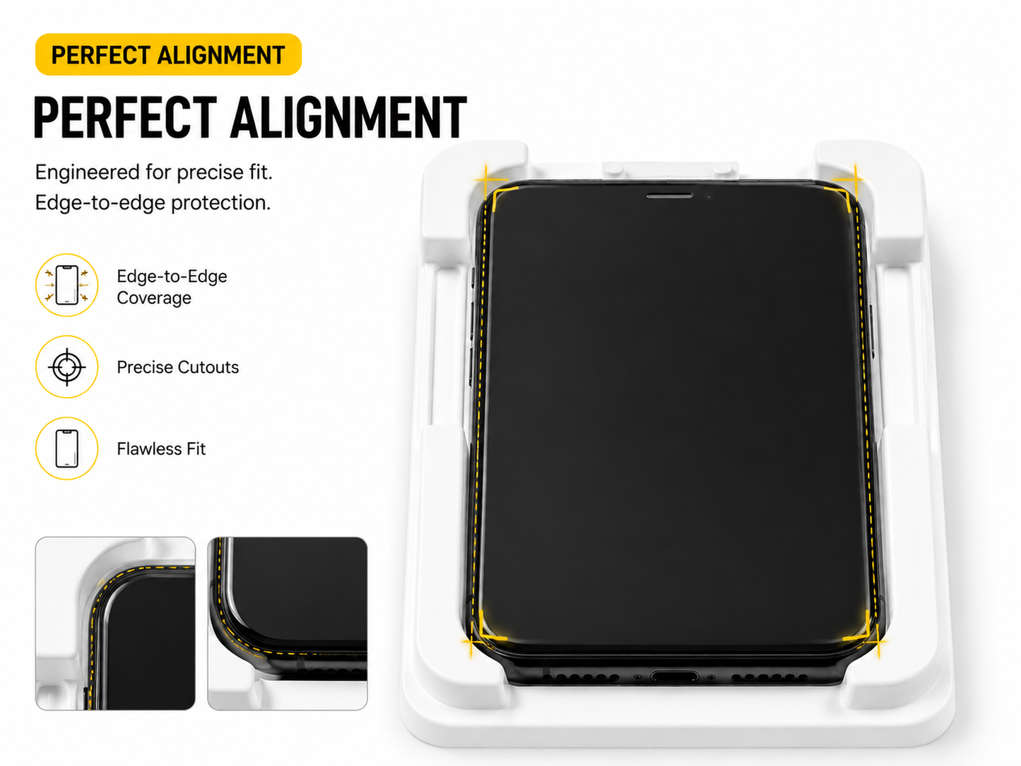 SoQoo Magic Box HD Tempered Glass Screen Protector for iPhone 16e