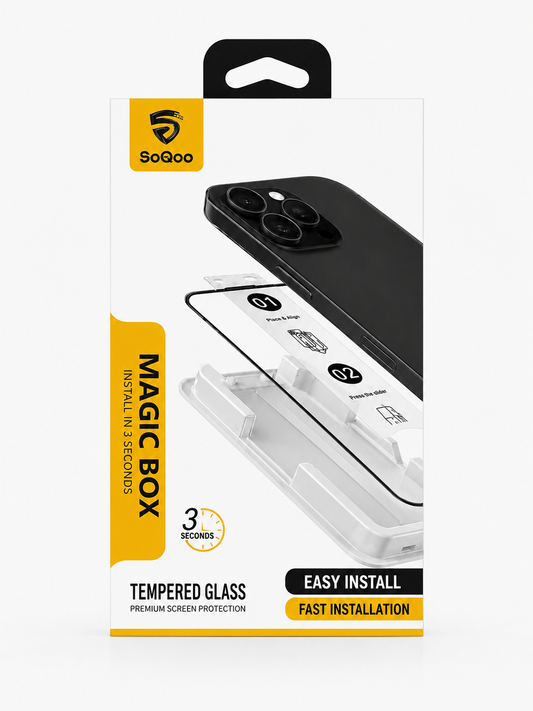 SoQoo Magic Box HD Tempered Glass Screen Protector for iPhone 17 Pro Max