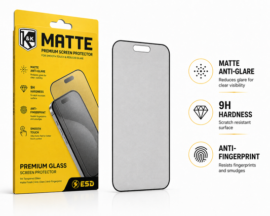 Matte Tempered Glass Screen Protector for iPhone 12