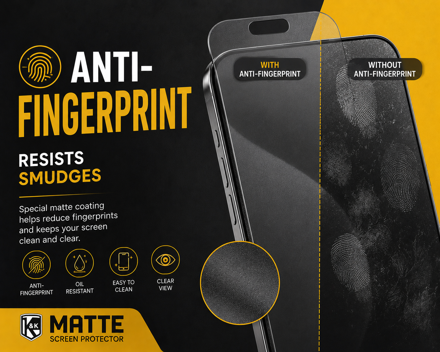Matte Tempered Glass Screen Protector for iPhone 12