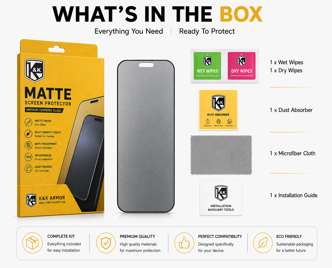 Matte Tempered Glass Screen Protector for iPhone 12