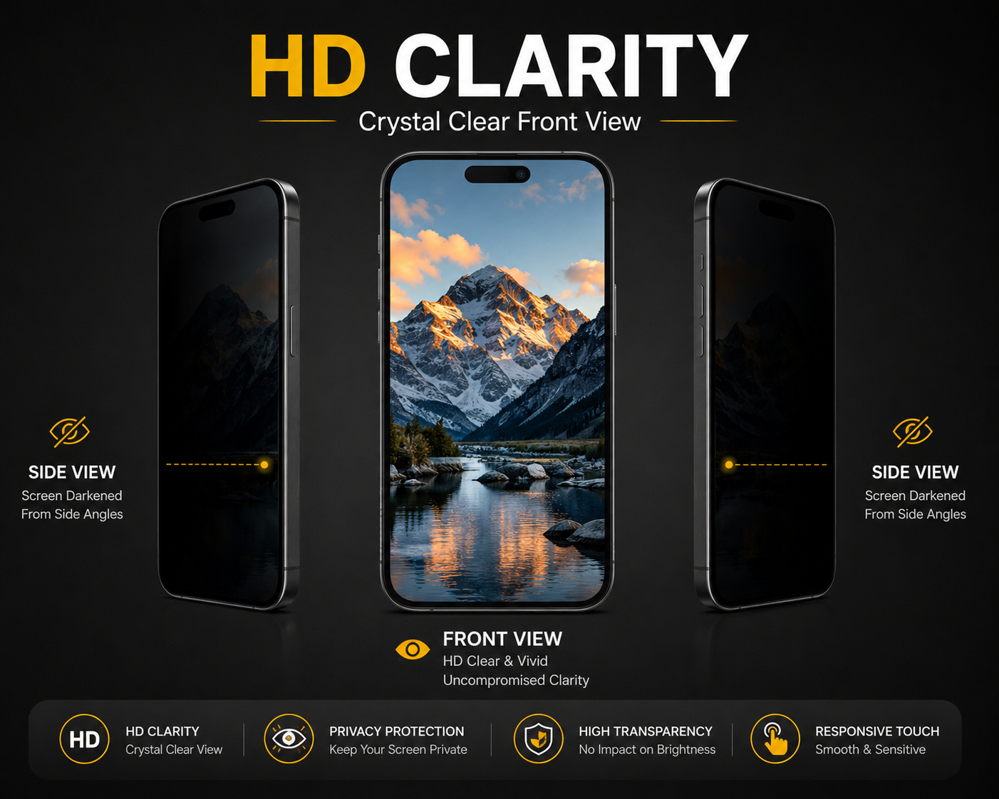 K&K Armor Privacy Tempered Glass Screen Protector