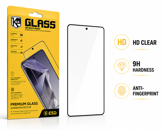 K&K Armor Premium HD Tempered Glass Screen Protector for Samsung Galaxy