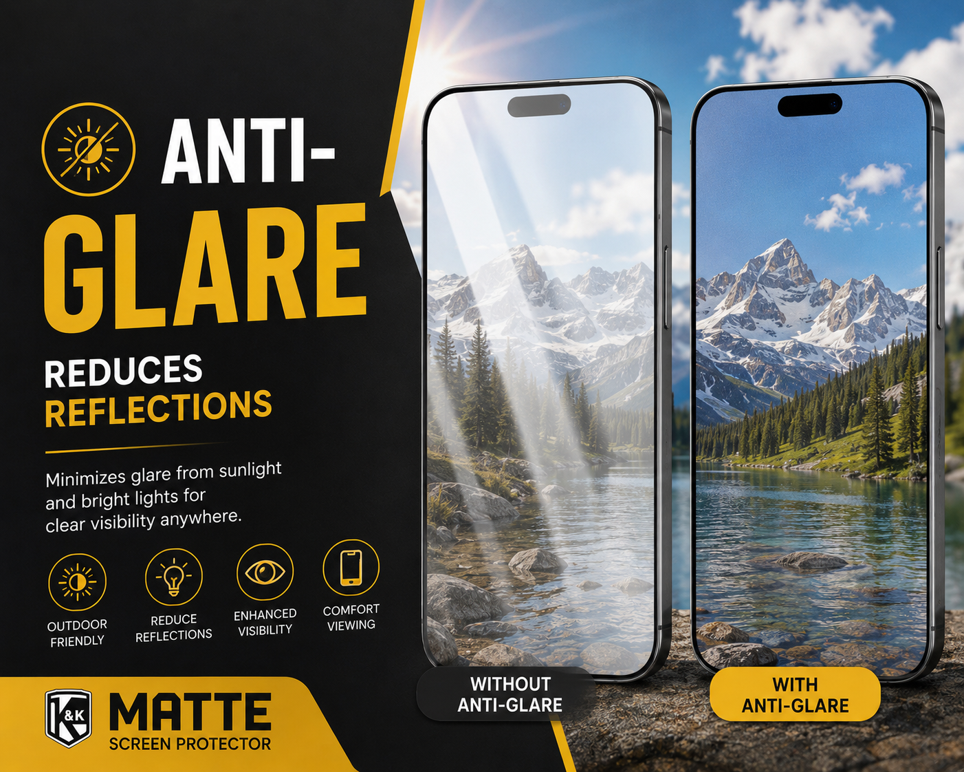 Matte Tempered Glass Screen Protector for iPhone 12